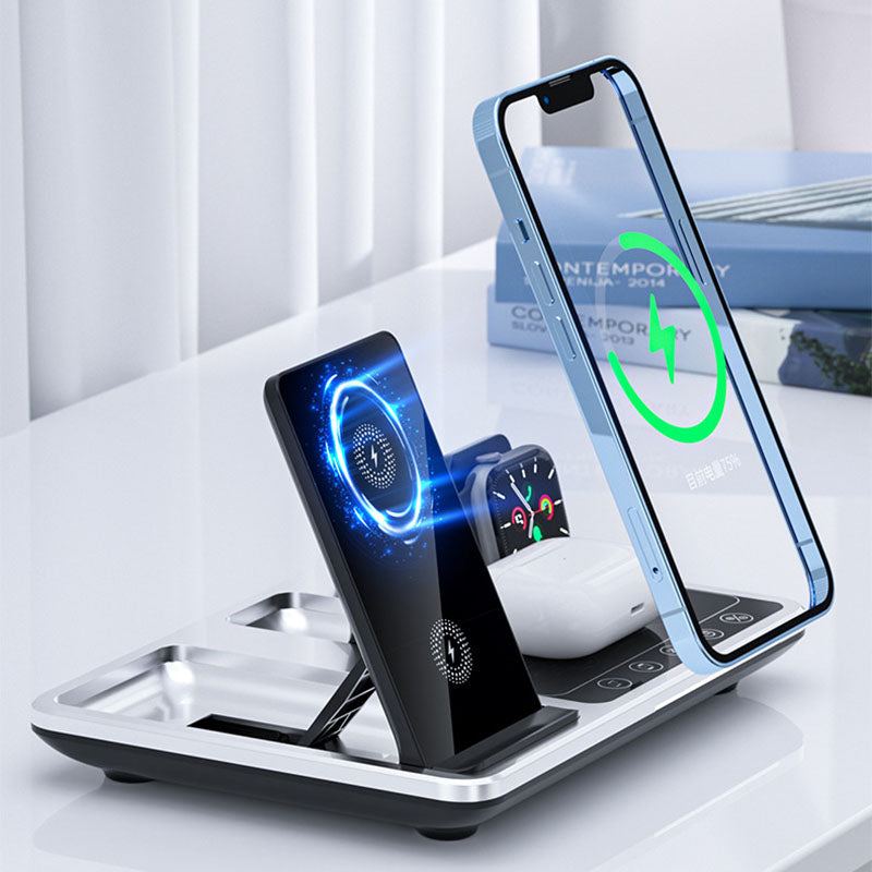 4-In-1 Wireless Fast Charger Desktop Stand Charger