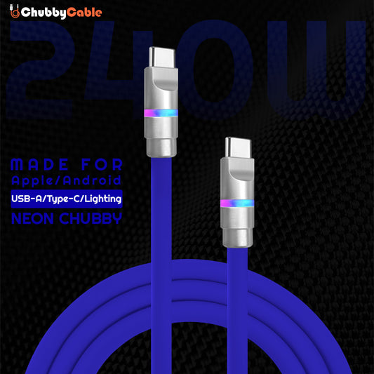 "Neon Chubby" Fast Charge Cable With Smart Light
