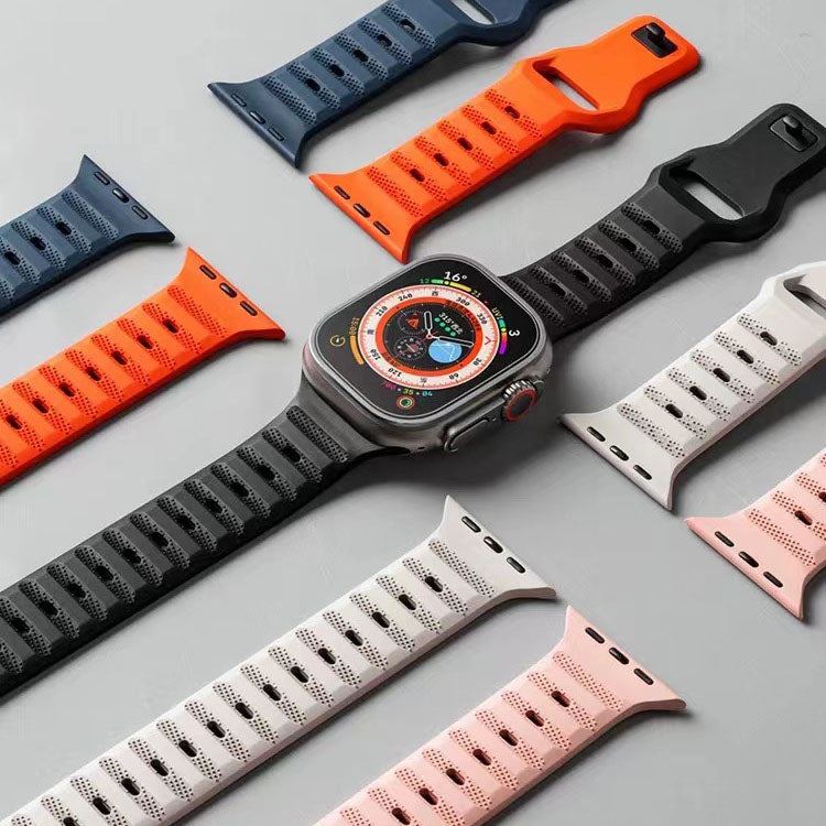 "Sports Band" Ultra-Thin Breathable Fluororubber Band For Apple Watch