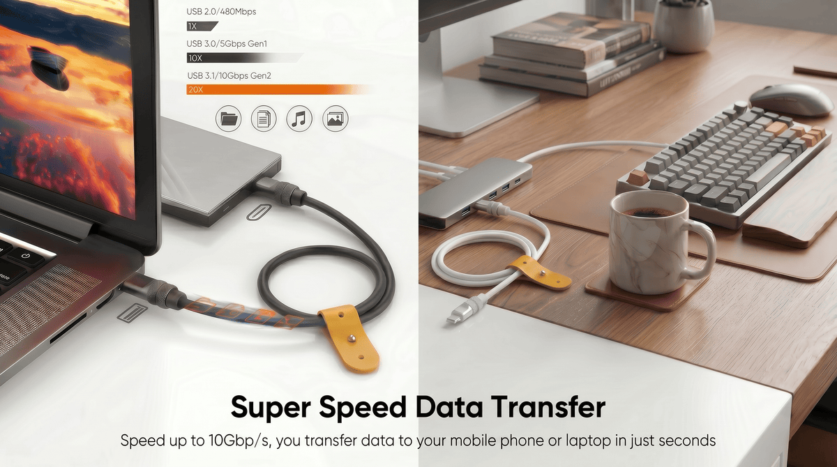 USB Cable Transfer Speeds Explained: 480Mbps vs 5Gbps vs 10Gbps ...