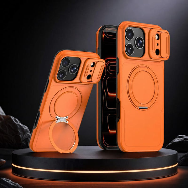 ChubbyArmor 3.0 - Military-Grade Shockproof Magnetic Case with Camera Slide & 360° Kickstand Ring