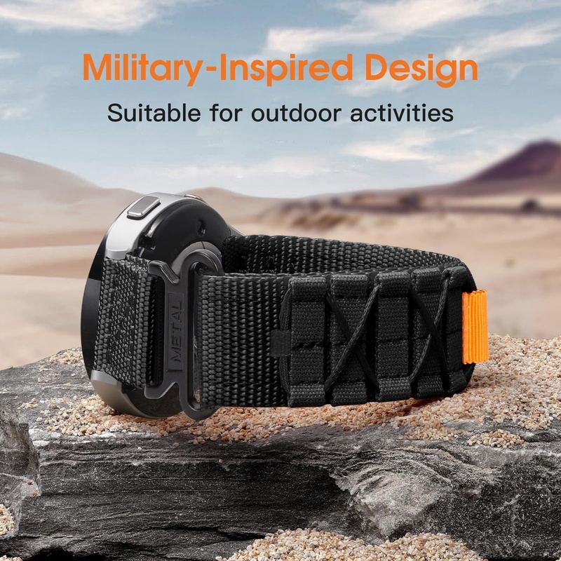 20mm Outdoor Mountaineering Nylon Canvas Loop For Samsung/Garmin/Fossil/Others