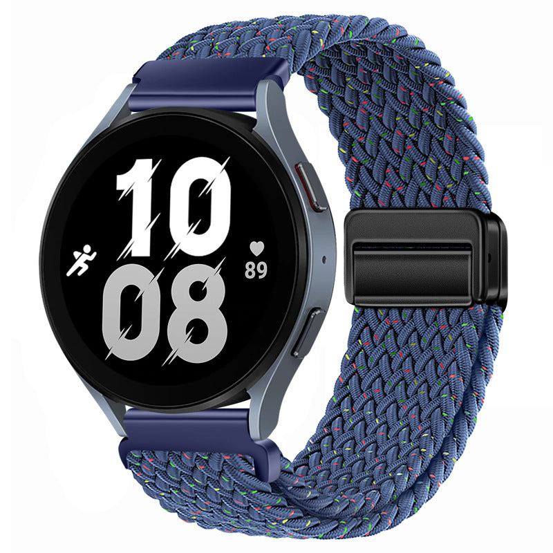 22mm & 20mm Colorful Nylon Braided Magnetic Watch Strap For Samsung/Garmin/Fossil/Others