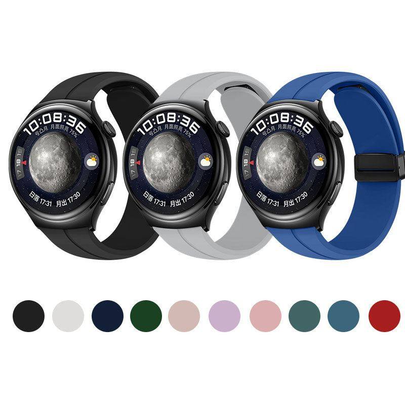 22mm & 20mm Sports Silicone Magnetic Watch Strap For Samsung/Garmin/Fossil/Others