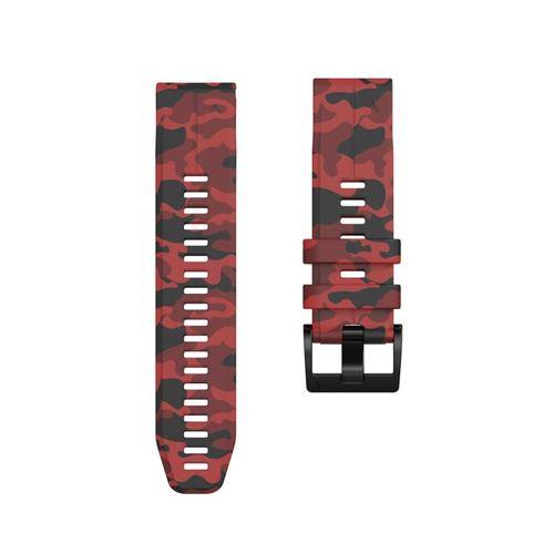 22mm & 26mm Camouflage Silicone Adjustable Watch Band for Garmin