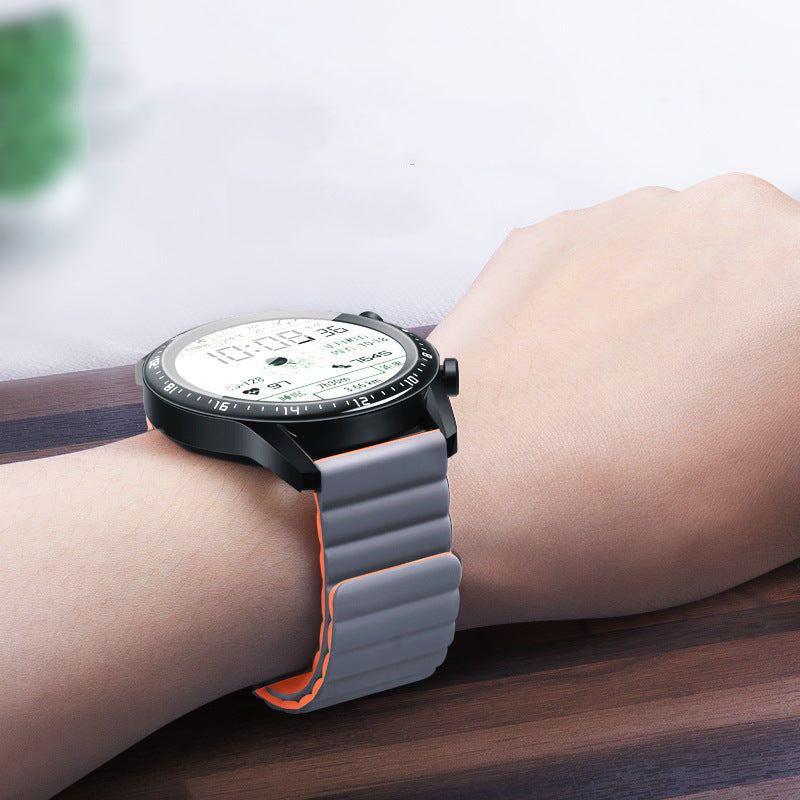 22mm Silicone Magnetic Loop Watch Strap For Samsung/Garmin/Fossil/Others