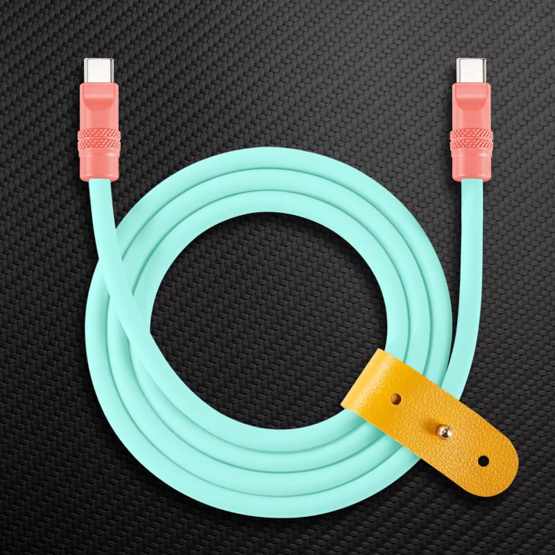 240W Contrast Color Silicone Fast Charging Cable