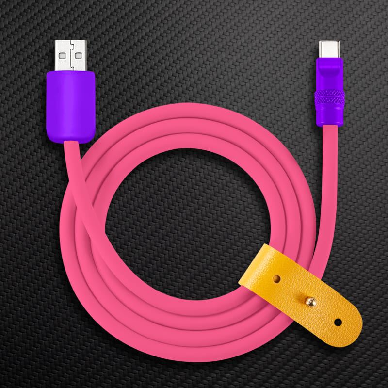 240W Contrast Color Silicone Fast Charging Cable