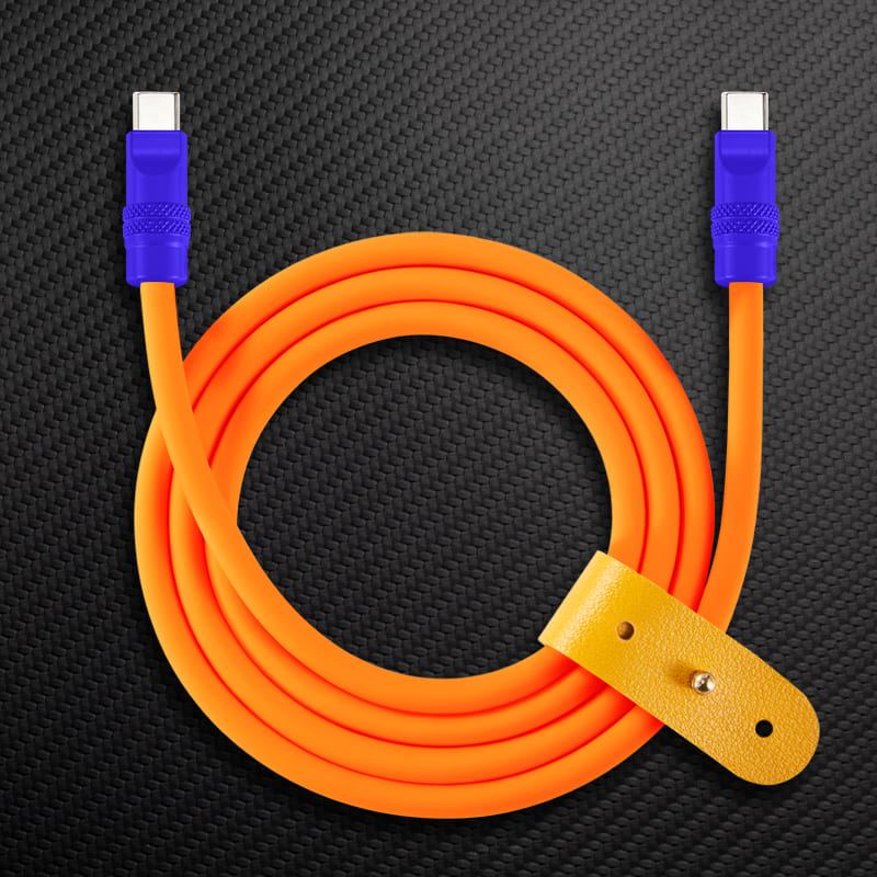 240W Contrast Color Silicone Fast Charging Cable