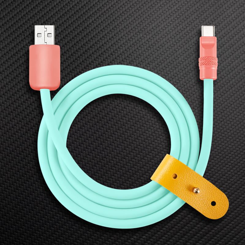 240W Contrast Color Silicone Fast Charging Cable