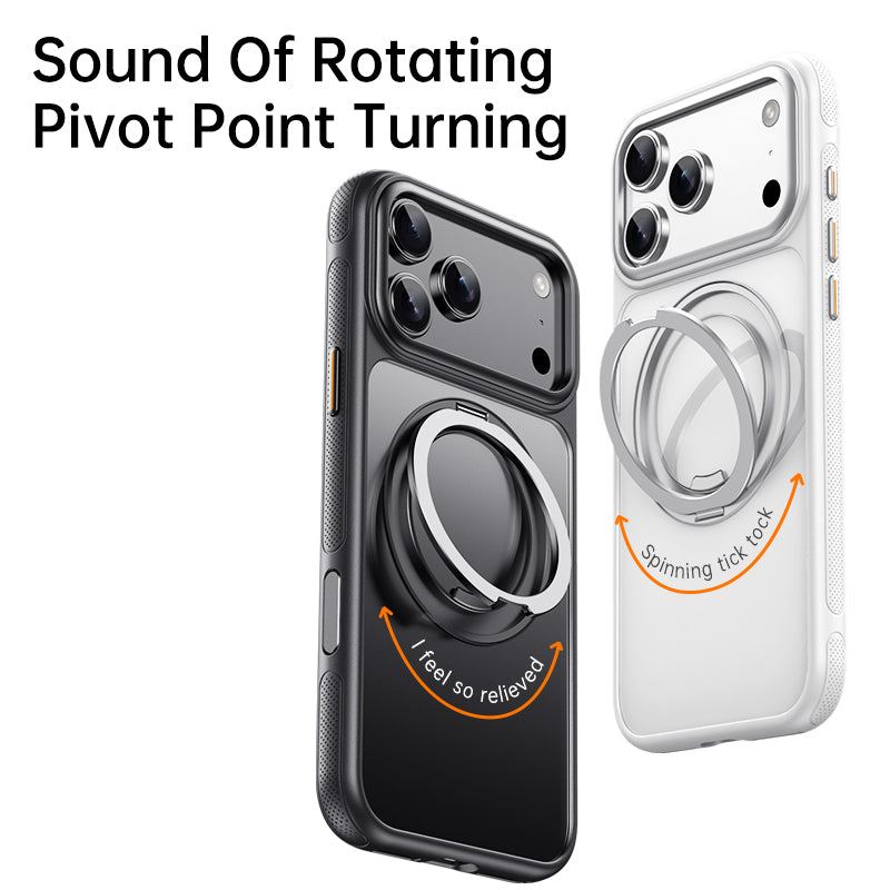 360° Rotating Stand Magnetic Case For iPhone 17 - Stress-Relief Kickstand & Camera Button 16/17