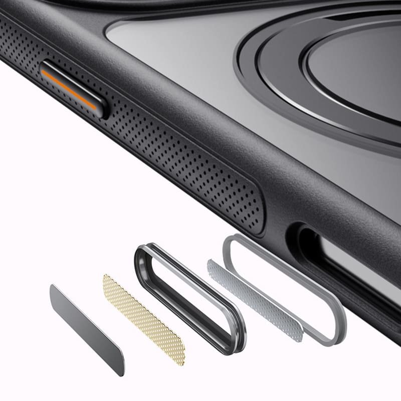 360° Rotating Stand Magnetic Case For iPhone 17 - Stress-Relief Kickstand & Camera Button 16/17