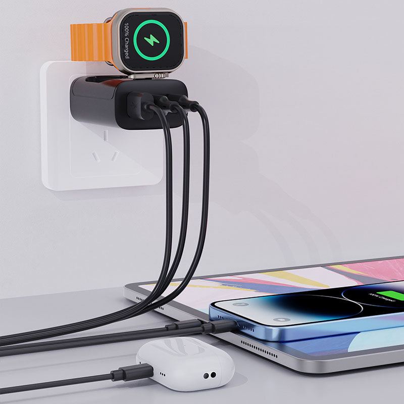 4-In-1 Foldable Wireless Charging Adapter For iphone And Samsung