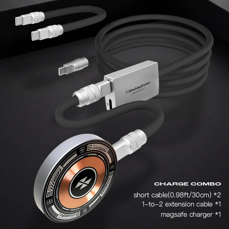 4-in1 Magnetic Charger & 3 Cables Go Charging Combo