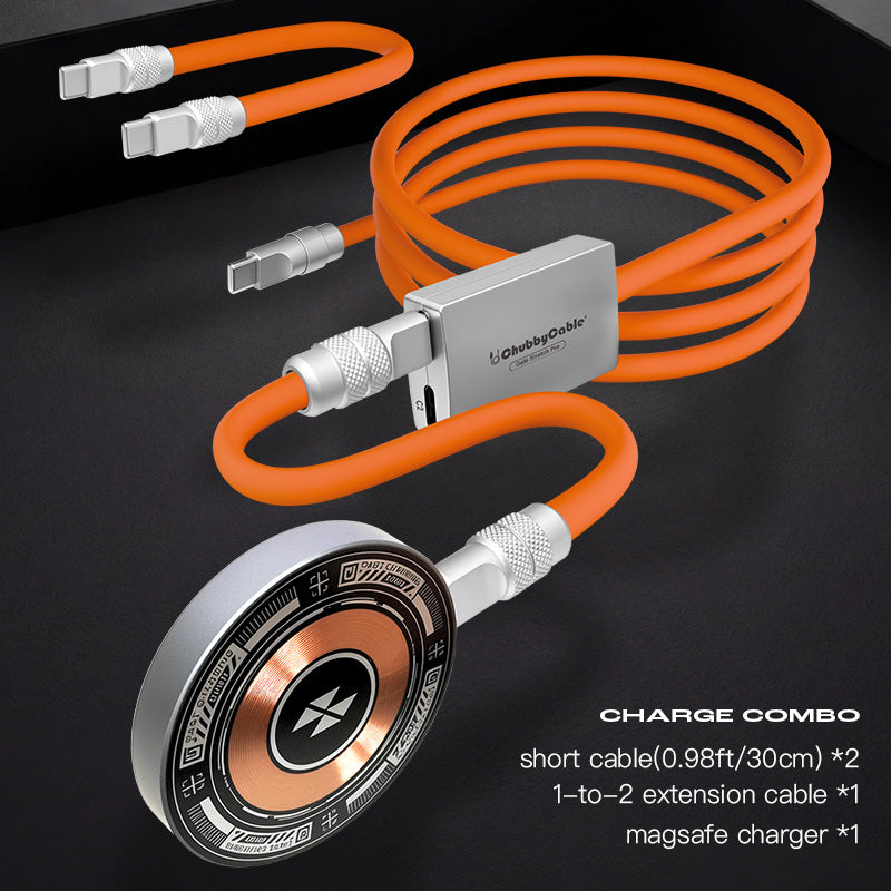 4-in1 Magnetic Charger & 3 Cables Go Charging Combo