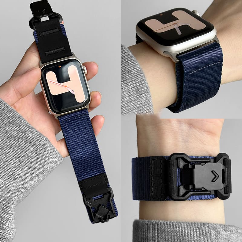 "AdventureFit" Rugged Climbing-Ready Woven Nylon Canvas Loop For Apple Watch