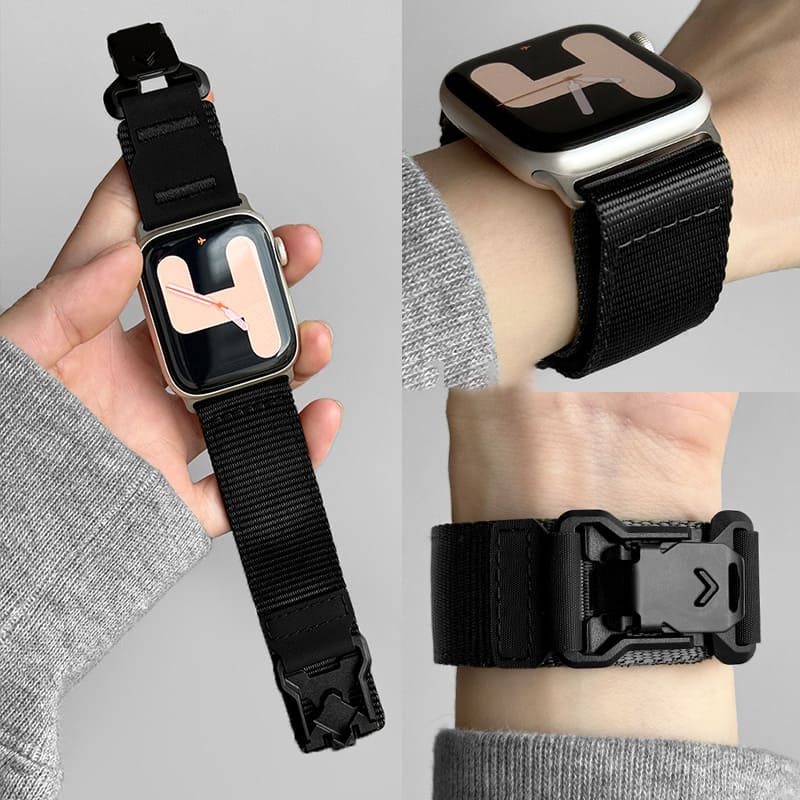 "AdventureFit" Rugged Climbing-Ready Woven Nylon Canvas Loop For Apple Watch