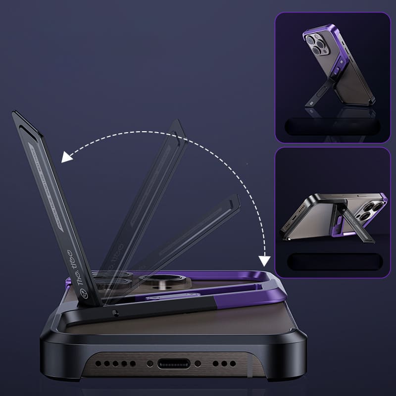 Aluminum Bezel-less Cooling Phone Case with Stand