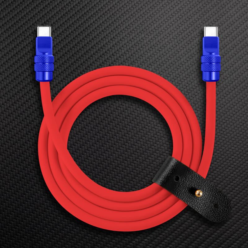 "Anodized" 240W Reflective Shine Charge Cable C+Lightning