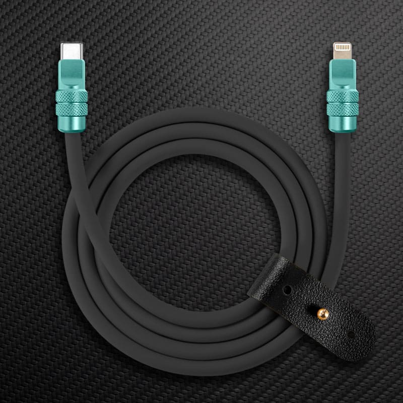 "Anodized Pro" 240W Reflective Shine Charge Cable C+Lightning