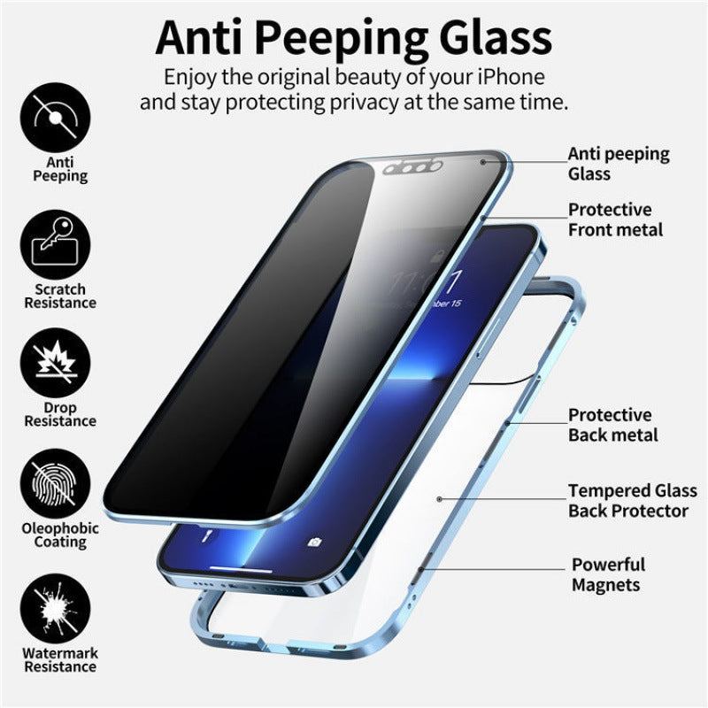 Anti-Peep Double-Sided Glass Fully Protects Phone Case