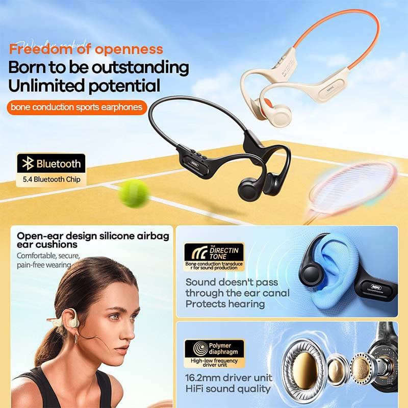 Bone Conduction Wireless Headphones for Music and Calls