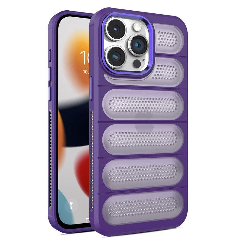 Breathable Frosted Translucent Mesh Heat Dissipation Silicone iPhone Case