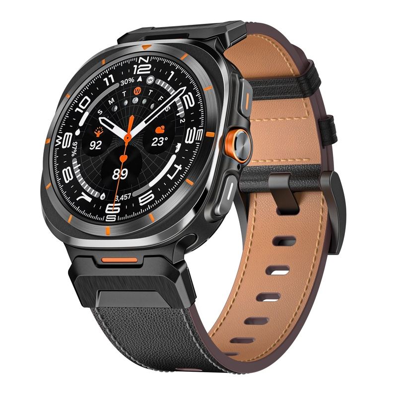 Galaxy watch leather strap sale