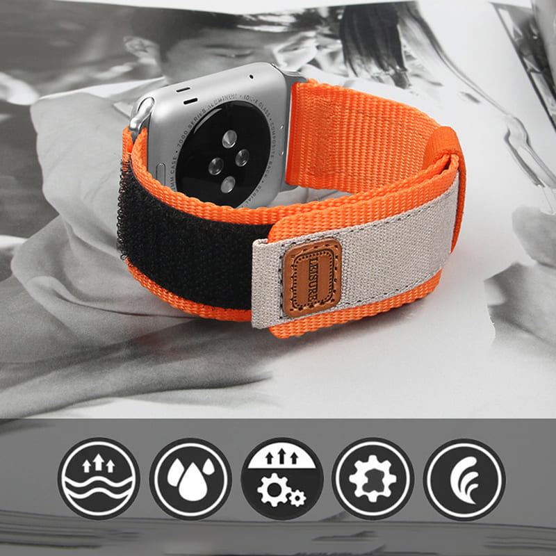 Canvas Nylon Velcro Strap for Apple Watch