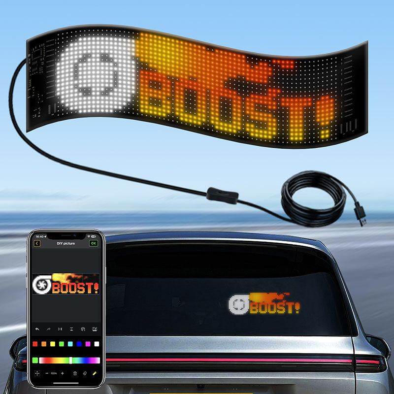Car Bluetooth LED Flexible Waterproof Full-Color Display
