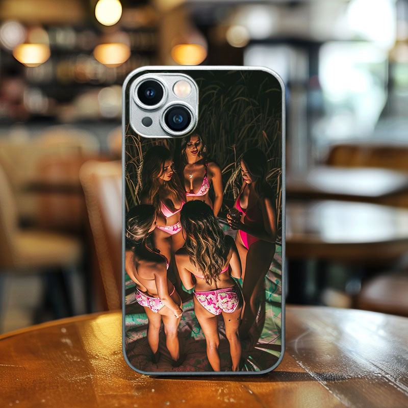 "ChattyBeachBabes" Special Designed Glass Material iPhone Case
