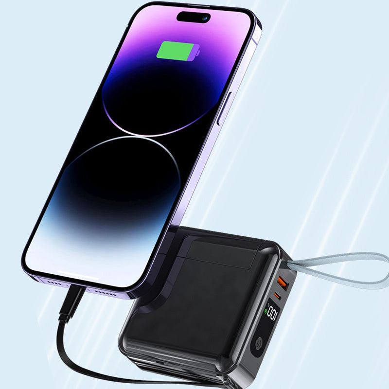 "Chubby" 20000mAh Two In One Power Bank Plug With Cable