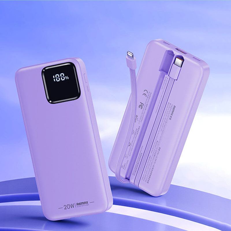 "Chubby" 22.5W 30000mAh Power Bank With Built-In Cord