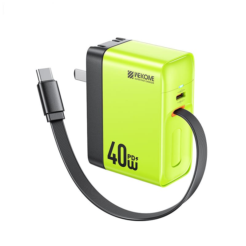 "Chubby" 40W Fast Charger With Retractable Cable