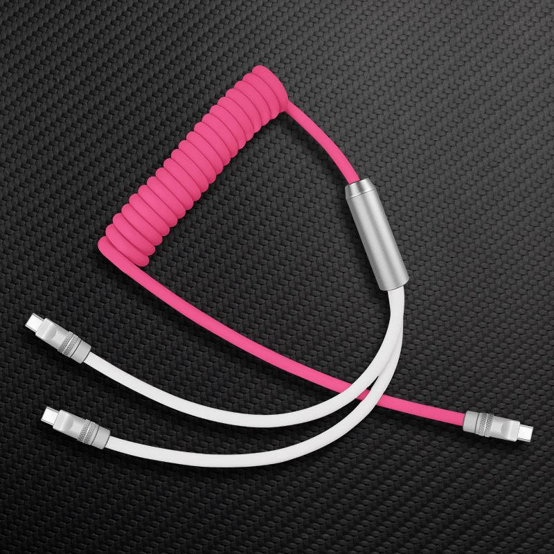 "Chubby Flex" 2 In 1 Spring ColorBlock Fast Charging Cable