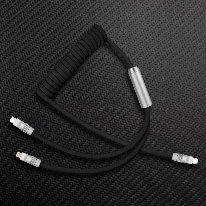 "Chubby Flex" 2 In 1 Spring Fast Charging Cable