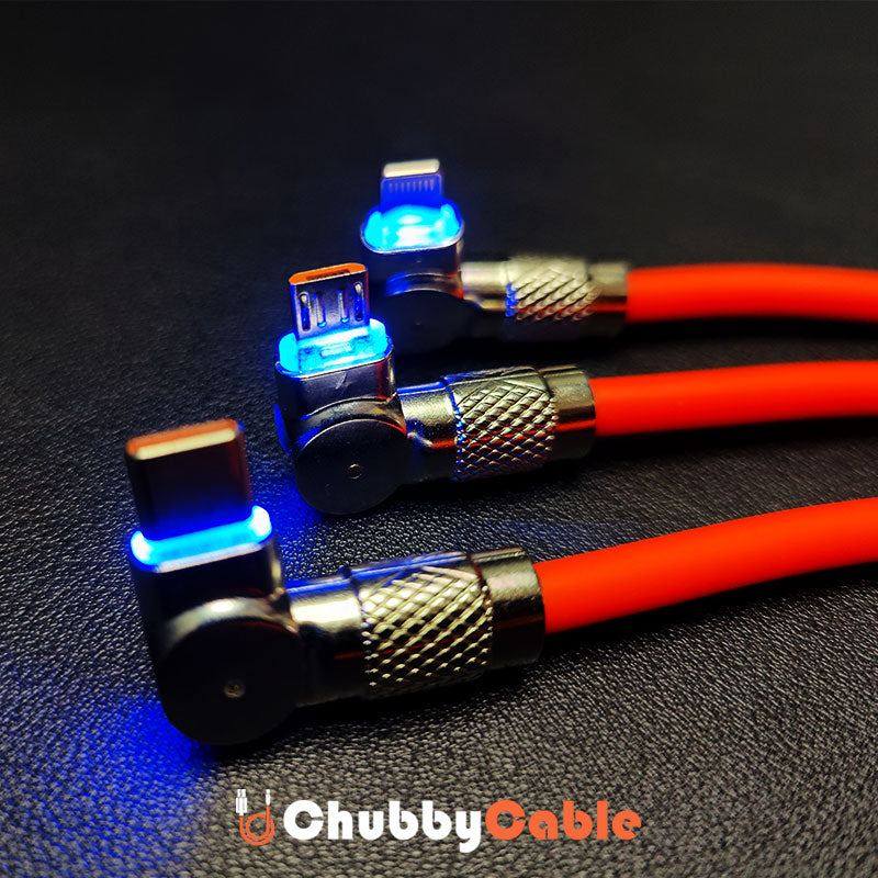 "Chubby Gamer Plus" 3 In 1 180 Rotating Fast Charge Cable