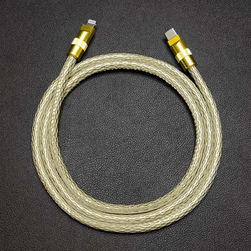 "Chubby" Handmade Leather Braided Cable