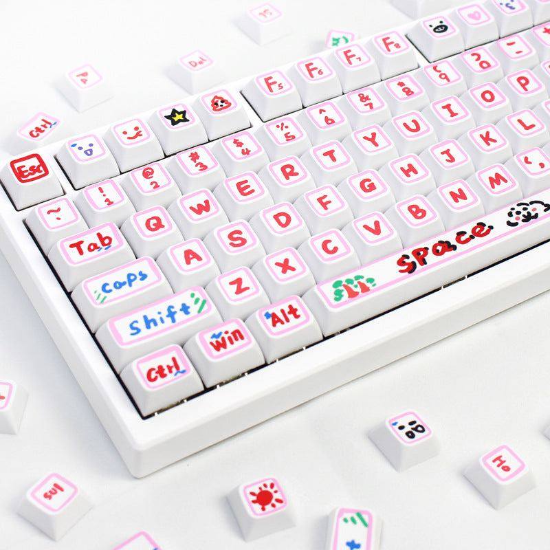"Chubby Keycap" XDA Mechanical Keyboard Keycap Set - Hand Painted