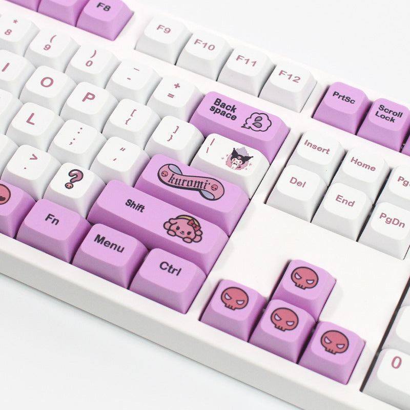 "Chubby Keycap" XDA Mechanical Keyboard Keycap Set - White and Purple Theme