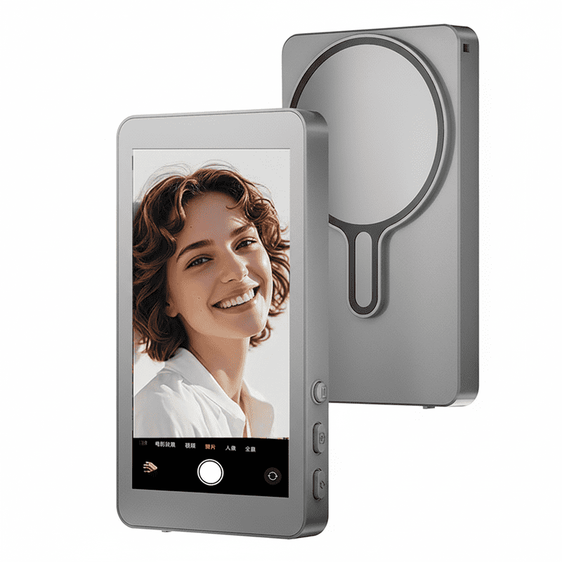 Chubby Magnetic Vlog Selfie Monitor Screen for Iphone & Samsung, with Magnetic Phone Holder Clip Mount