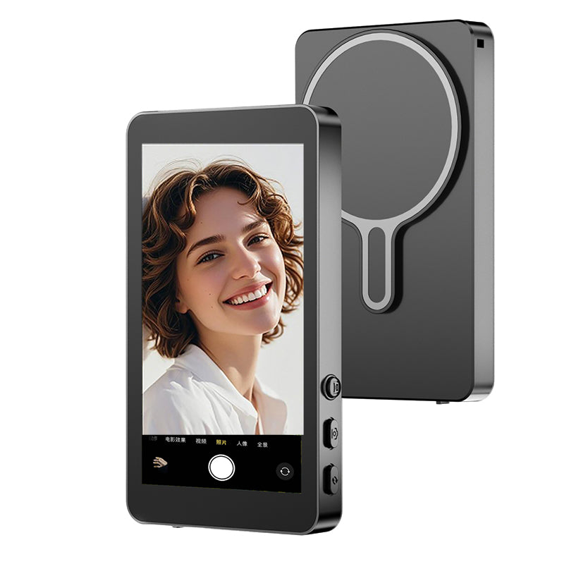 Chubby Magnetic Vlog Selfie Monitor Screen for Iphone & Samsung, with Magnetic Phone Holder Clip Mount