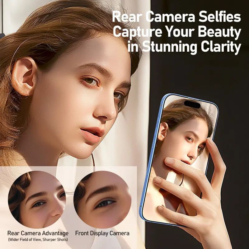 Chubby Magnetic Vlog Selfie Monitor Screen for Iphone & Samsung, with Magnetic Phone Holder Clip Mount