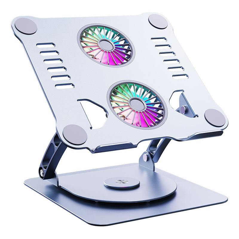 "Chubby" Metal Foldable Fan Cooling Heightening Computer Stand