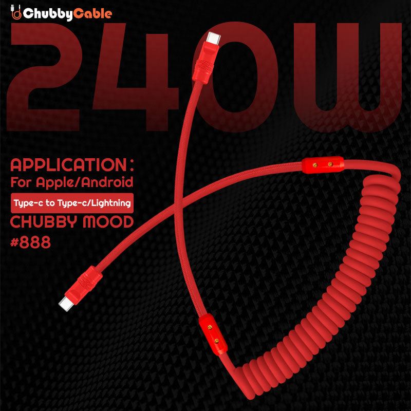 "Chubby Mood" Silicone Braided Fast Charging Cable #888