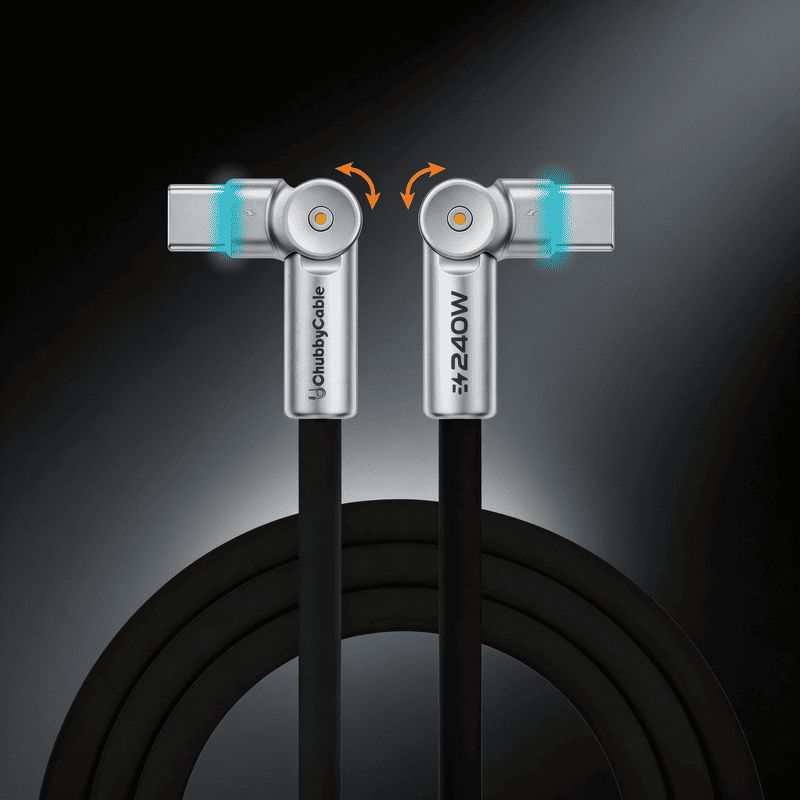 Chubby RotateX™ 240W Rotating Fast Charging Cable | ChubbyCable ...