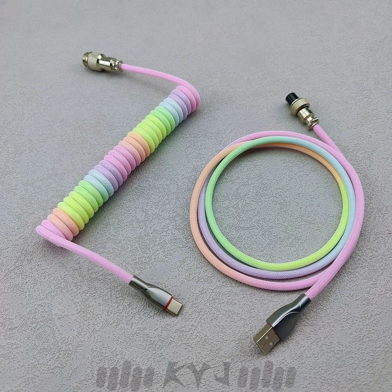 "Chubby" USB To Type C Spring Keyboard Cable