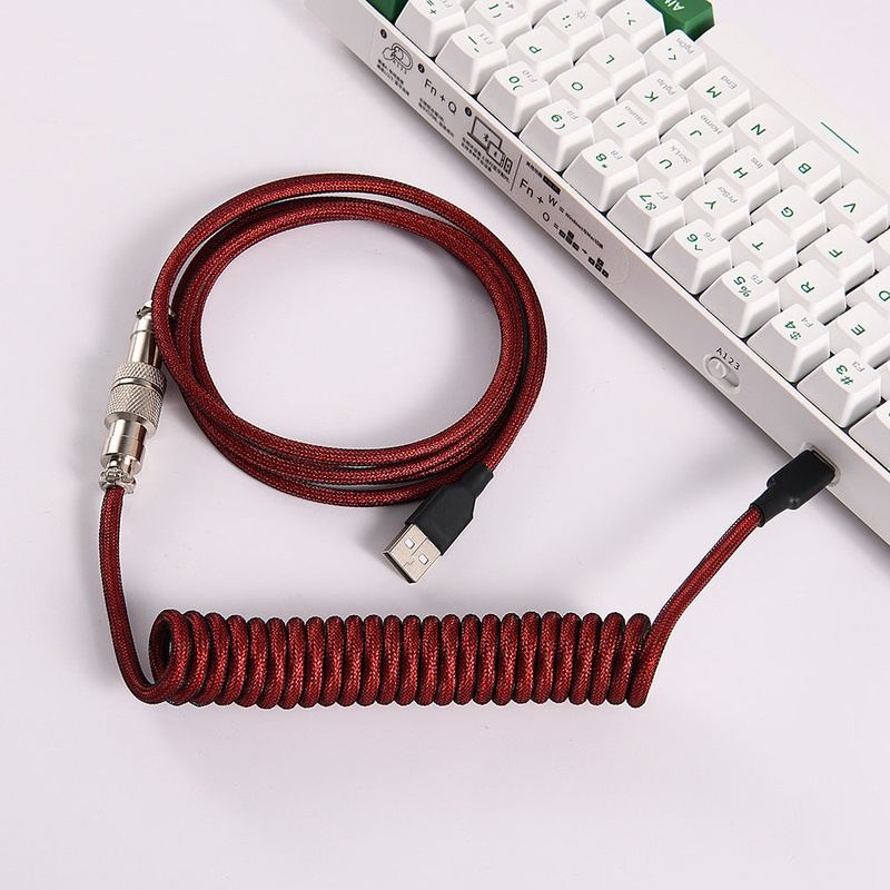 "Chubby" USB To Type C Spring Keyboard Cable - GX12