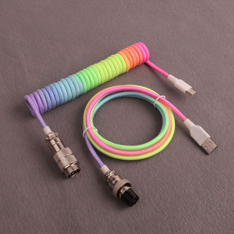 "Chubby" USB To Type C Spring Keyboard Cable - LANO-20681