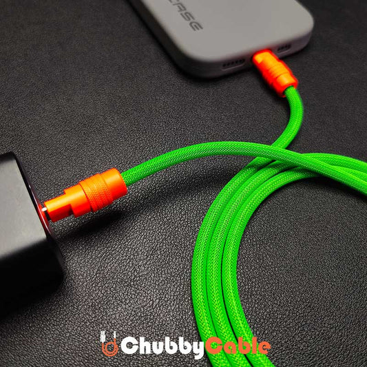 "Chubby" Vibrant Color-block Braided Charge Cable